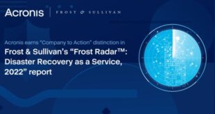 Acronis с признание за своя DraaS в категорията за растеж и иновации във Frost Radar™ на  Frost & Sullivan